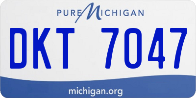 MI license plate DKT7047