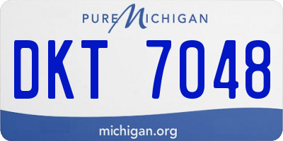 MI license plate DKT7048