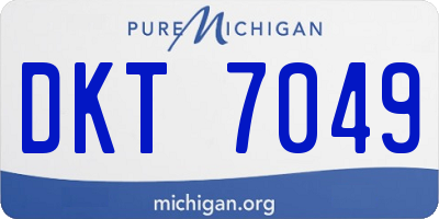 MI license plate DKT7049