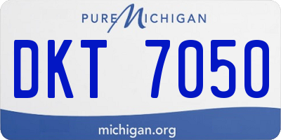 MI license plate DKT7050