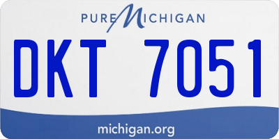 MI license plate DKT7051