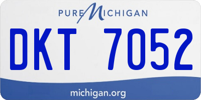 MI license plate DKT7052