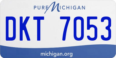 MI license plate DKT7053