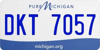 MI license plate DKT7057
