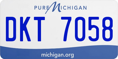 MI license plate DKT7058