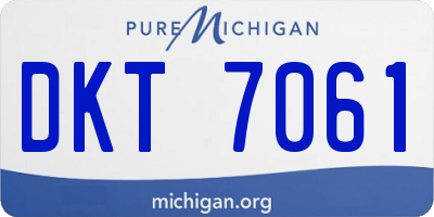 MI license plate DKT7061