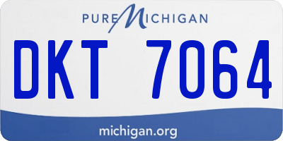 MI license plate DKT7064