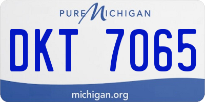 MI license plate DKT7065