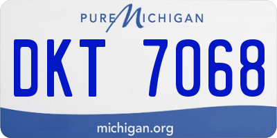 MI license plate DKT7068