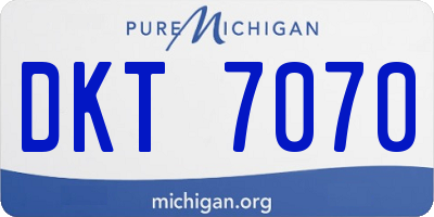 MI license plate DKT7070