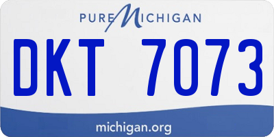 MI license plate DKT7073