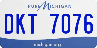 MI license plate DKT7076