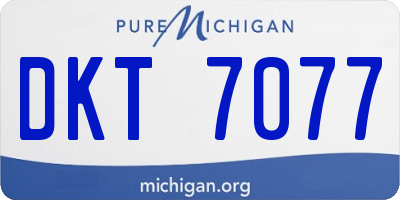 MI license plate DKT7077