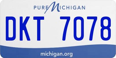MI license plate DKT7078