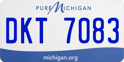 MI license plate DKT7083