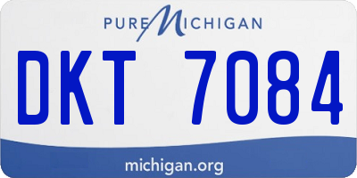 MI license plate DKT7084