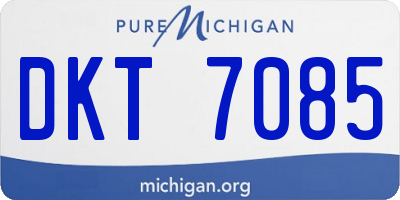 MI license plate DKT7085