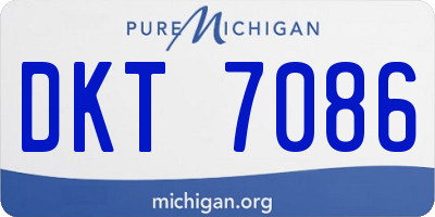 MI license plate DKT7086