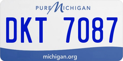MI license plate DKT7087