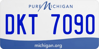 MI license plate DKT7090