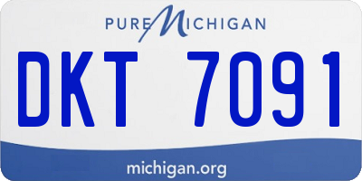 MI license plate DKT7091