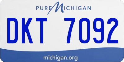 MI license plate DKT7092
