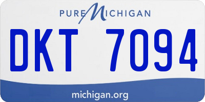 MI license plate DKT7094