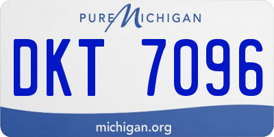 MI license plate DKT7096