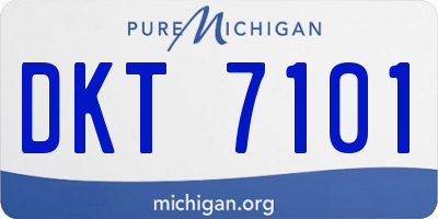 MI license plate DKT7101