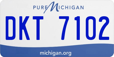 MI license plate DKT7102