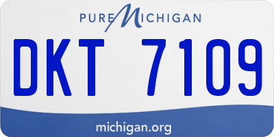 MI license plate DKT7109