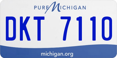 MI license plate DKT7110