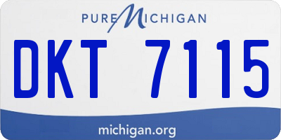 MI license plate DKT7115