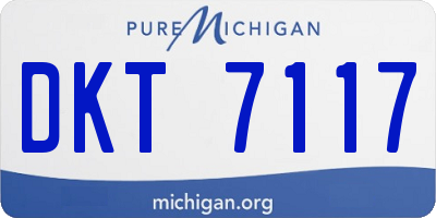 MI license plate DKT7117