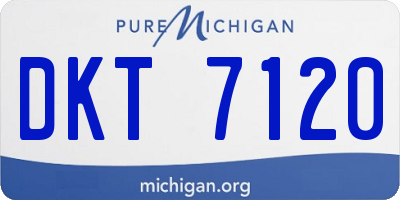 MI license plate DKT7120