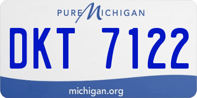MI license plate DKT7122