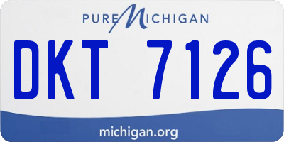 MI license plate DKT7126