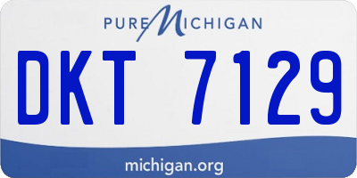 MI license plate DKT7129