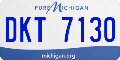 MI license plate DKT7130