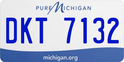 MI license plate DKT7132