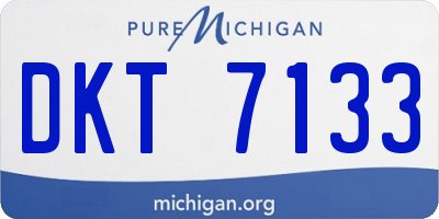 MI license plate DKT7133