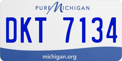 MI license plate DKT7134