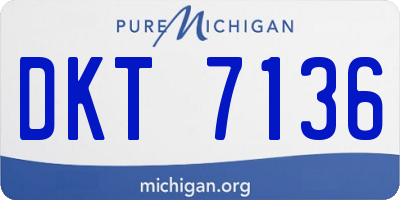 MI license plate DKT7136