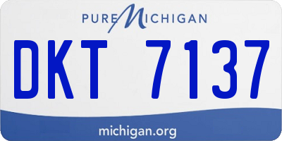 MI license plate DKT7137