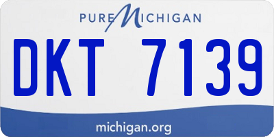 MI license plate DKT7139