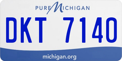 MI license plate DKT7140