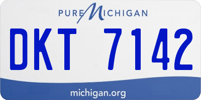MI license plate DKT7142
