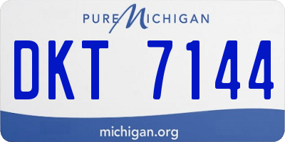 MI license plate DKT7144