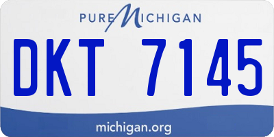 MI license plate DKT7145
