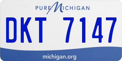 MI license plate DKT7147